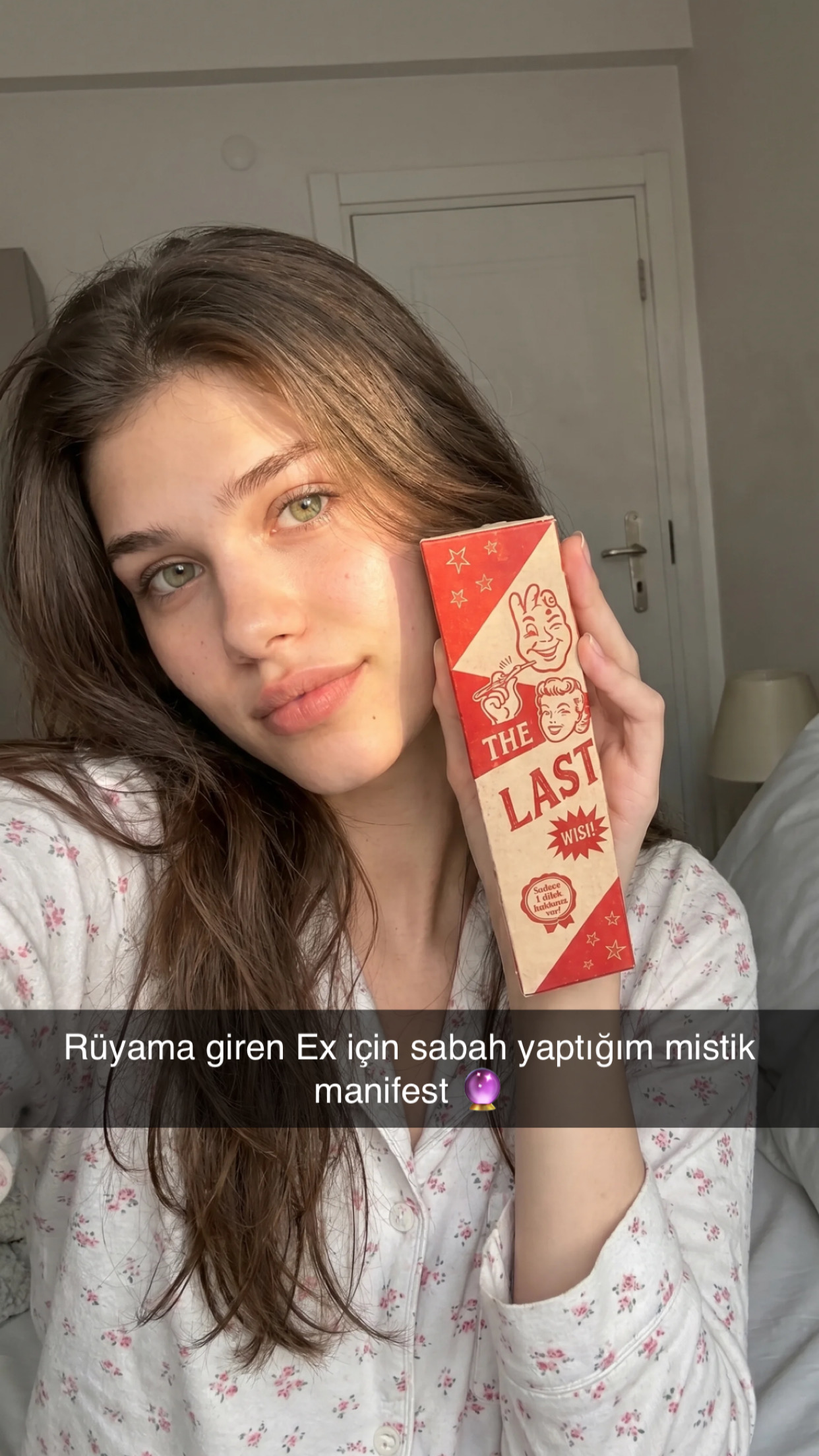 The Last Wish kutusuyla sabah manifesti yapan bir kullanıcı, story görüntüsü